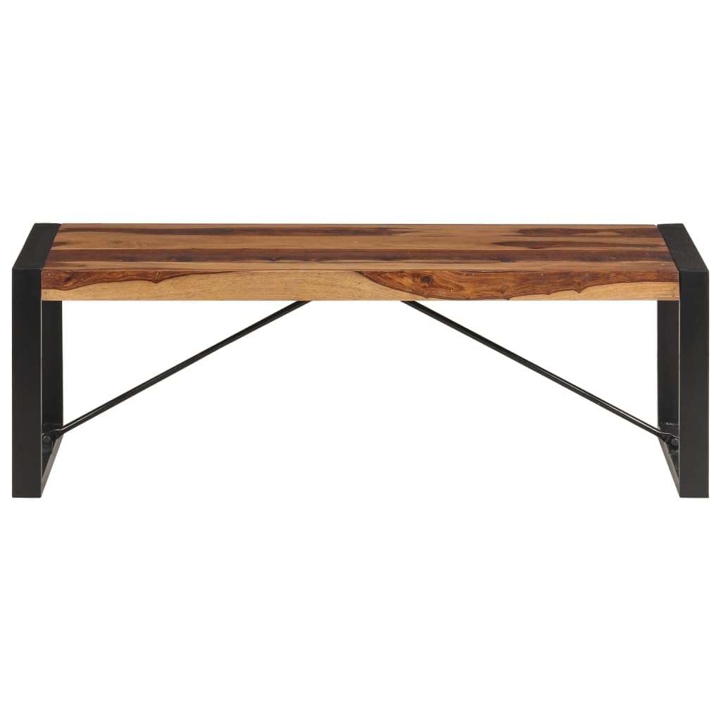 Brown Rectangular Sheesham Wood Coffee Table with Steel Legs E209204