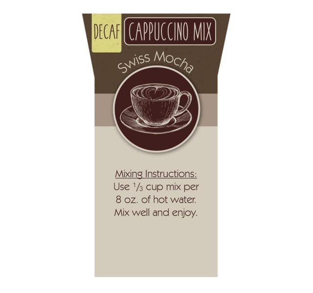 Decaf Swiss Mocha Cappuccino Mix 14 Ounce Bag E397