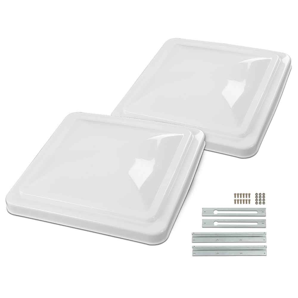 White 14" x 14" Roof Vent Cover Replacement 2pcs Z65074