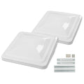 White 14" x 14" Roof Vent Cover Replacement 2pcs Z65074