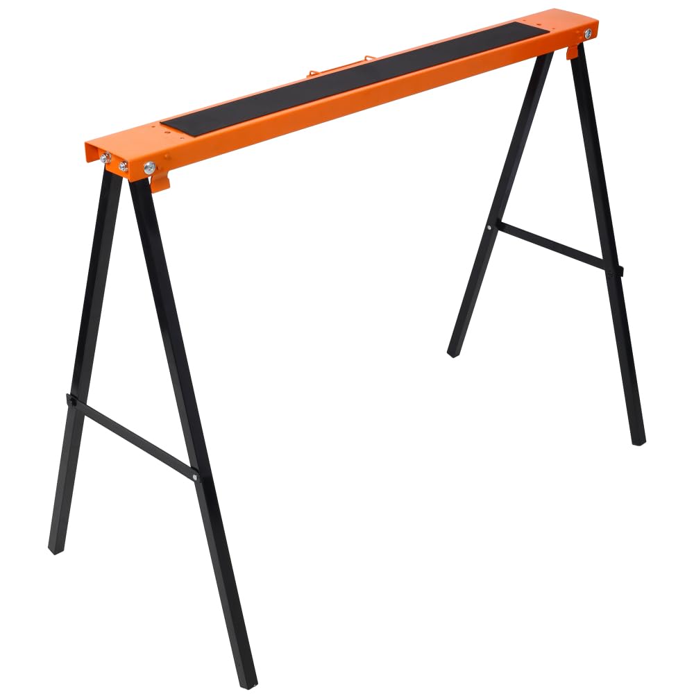 Folding Sawhorse 2 Pack Heavy Duty 550 lbs Capacity Portable Collapsible Metal Frame Non-Slip A164238