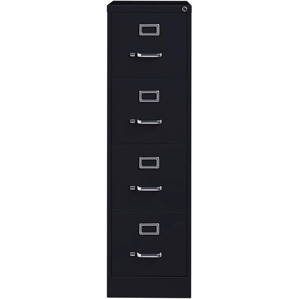 4 Drawers Black Metal Filing Cabinet W258181