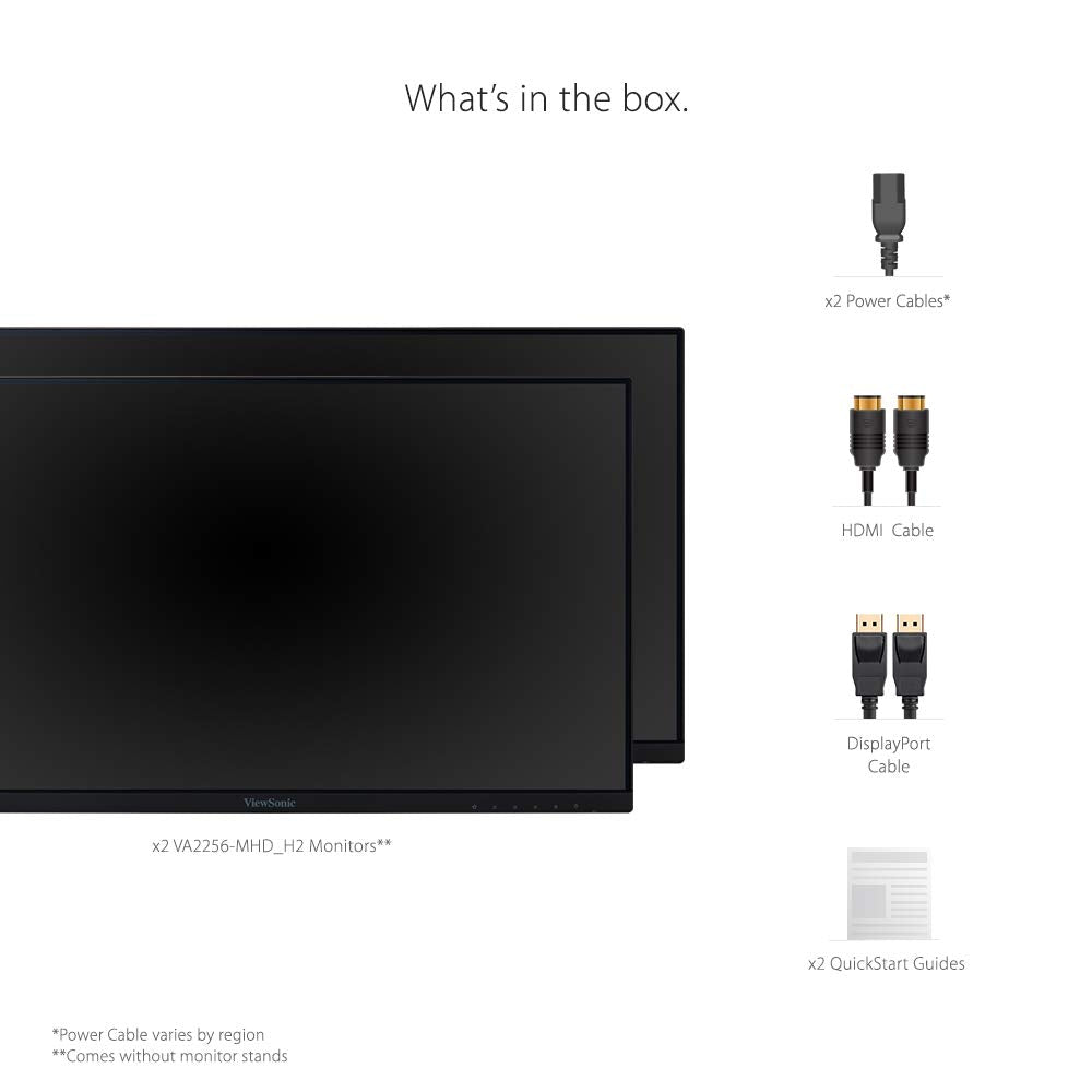 22 Inch 1080p IPS Monitor Dual Pack U31889