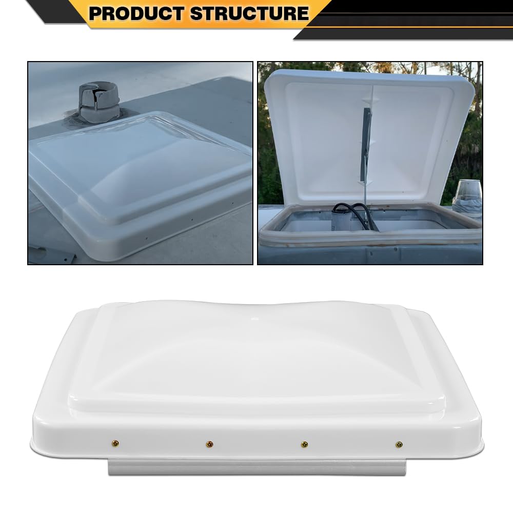 White 14" x 14" Roof Vent Cover Replacement 2pcs Z65074
