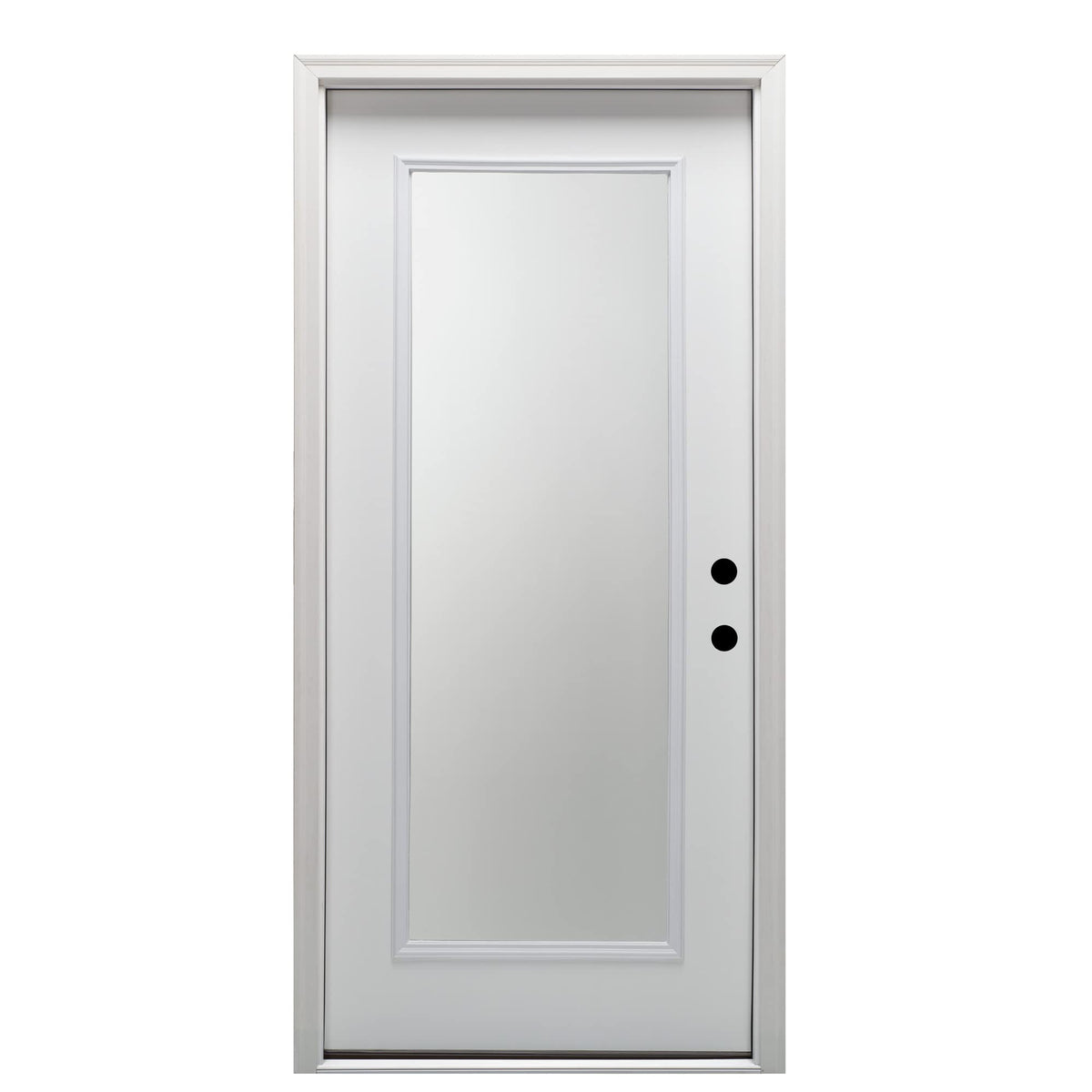 Primed Fiberglass Left Hand In-Swing Prehung Front Door 30" x 80" Y144