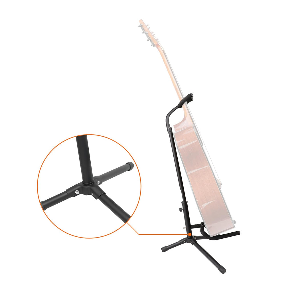 Black Height Adjustable Foldable Guitar Stand A3896