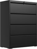 4 Drawer Black Metal File Cabinet Q958083