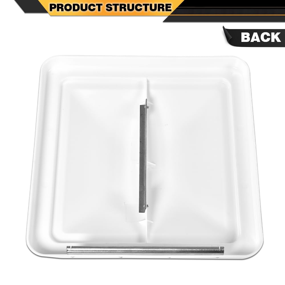 White 14" x 14" Roof Vent Cover Replacement 2pcs Z65074