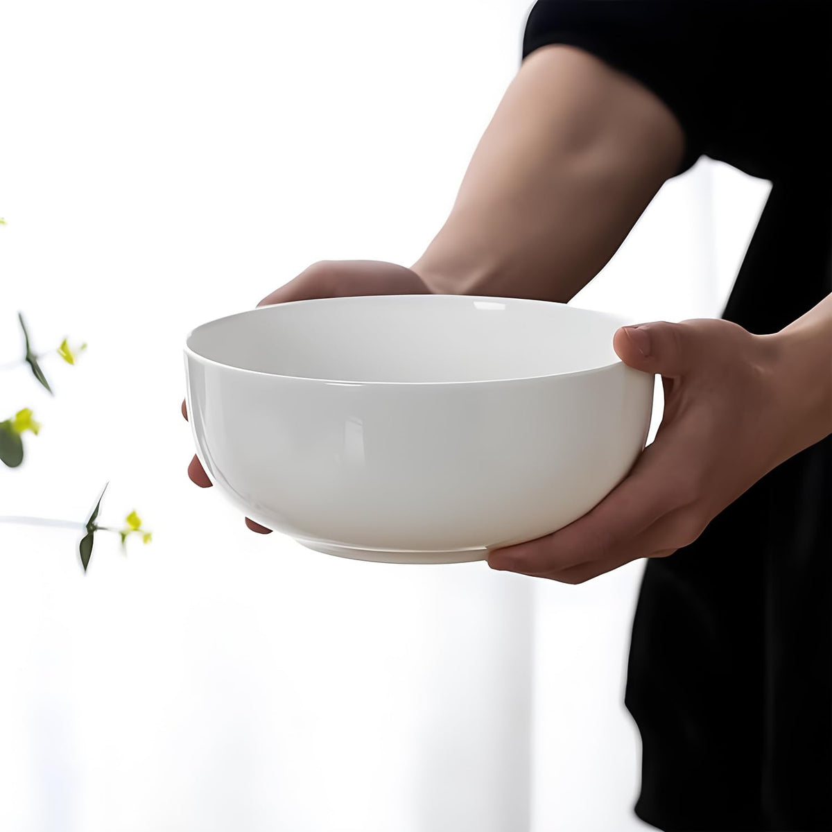 40 oz Off White Ceramic Soup Bowls Set of 4 G85230