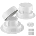 Aluminum RV Plumbing Vent Cap, Camper Roof Sewer Cap White 2 Packs F5433