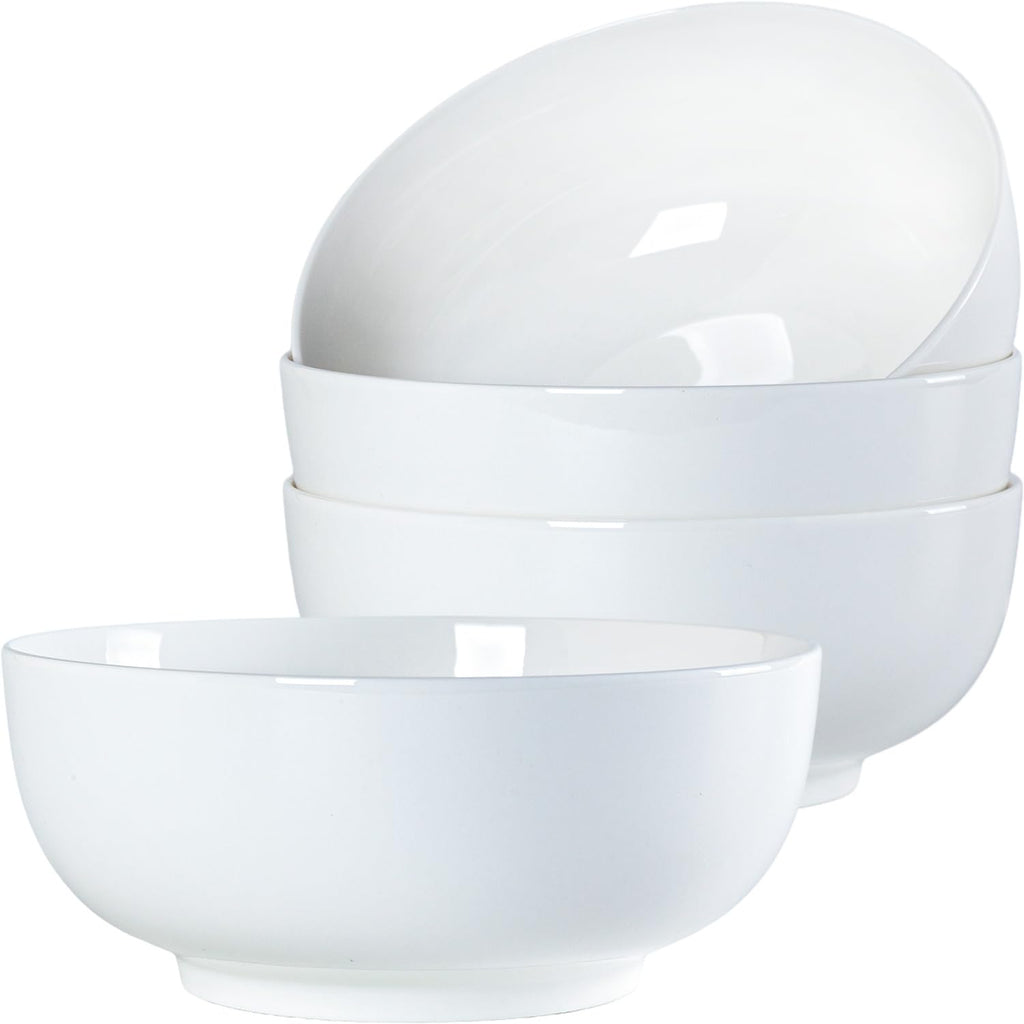 40 oz Off White Ceramic Soup Bowls Set of 4 G85230