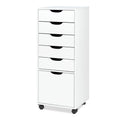 White 5 Drawer Mobile File Cabinet P783483