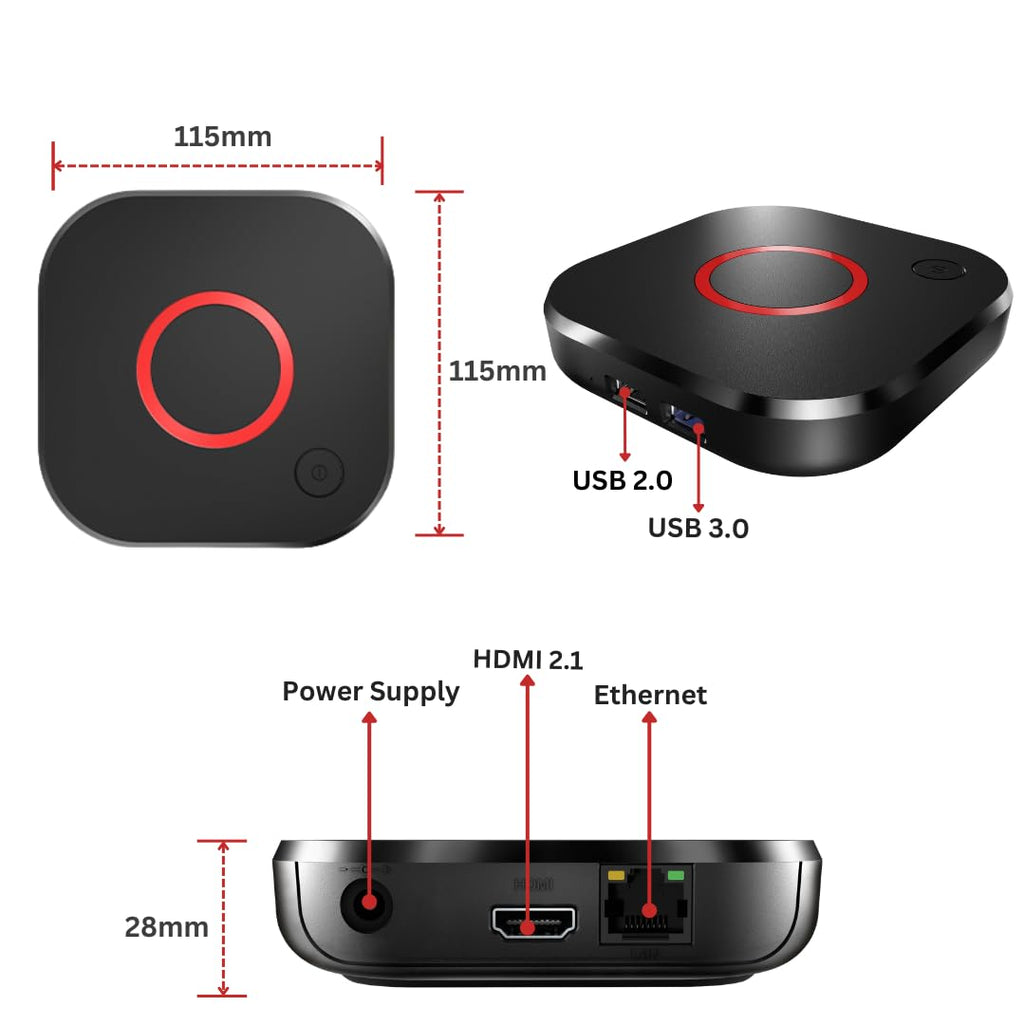 4K HDR TV Streaming Device with 1GB DDR4 RAM 4GB Flash Memory Dual-Band WiFi O9362