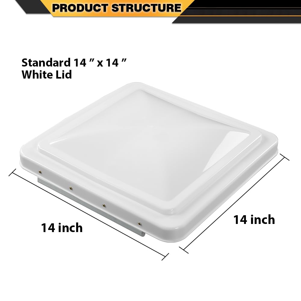 White 14" x 14" Roof Vent Cover Replacement 2pcs Z65074