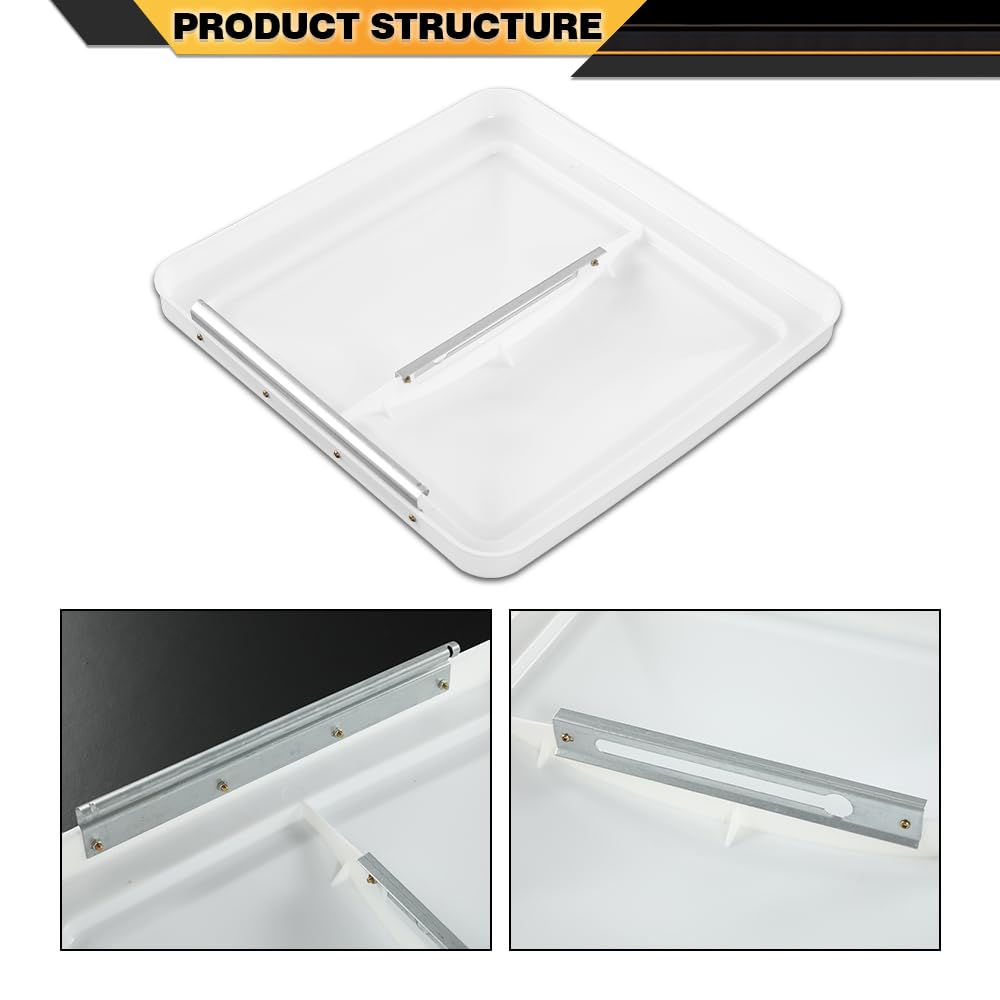 White 14" x 14" Roof Vent Cover Replacement 2pcs Z65074
