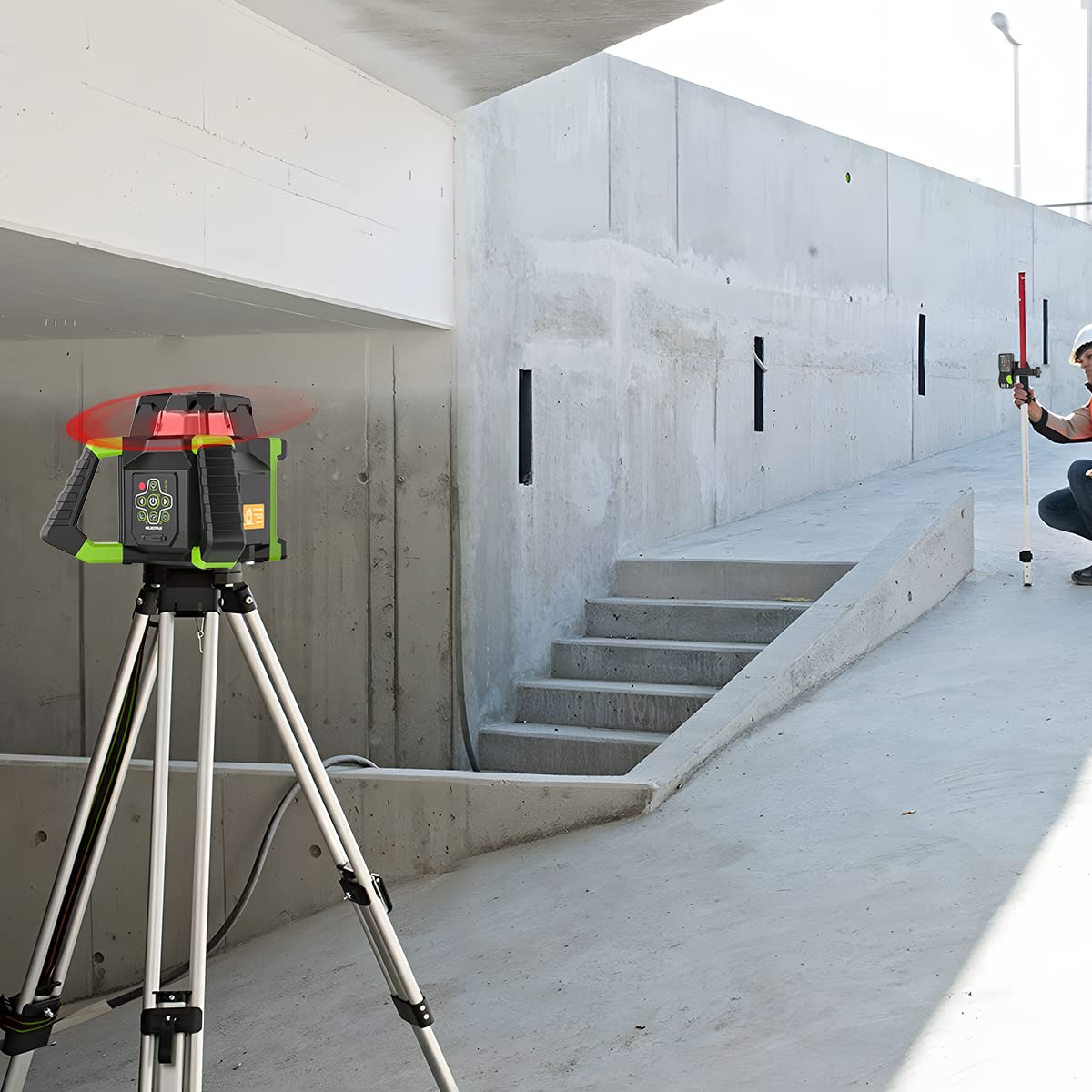 Red Self-Leveling Rotary Laser Level Kit B37488