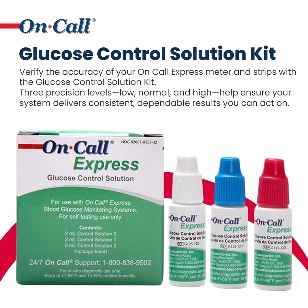 Glucose Control Solution Kit Level 0, 1 & 2, 3-Pack 2mL Bottles O848