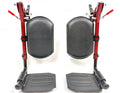 Red Wheelchair Elevating Leg Rests with Calf Pad I7671