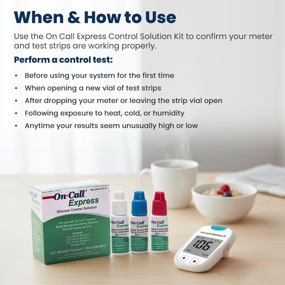 Glucose Control Solution Kit Level 0, 1 & 2, 3-Pack 2mL Bottles O848