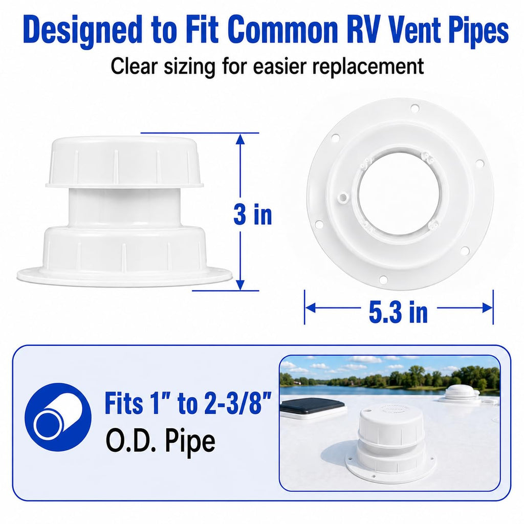 RV Plumbing Vent Caps 1 to 2 3/8" Pipe B26188