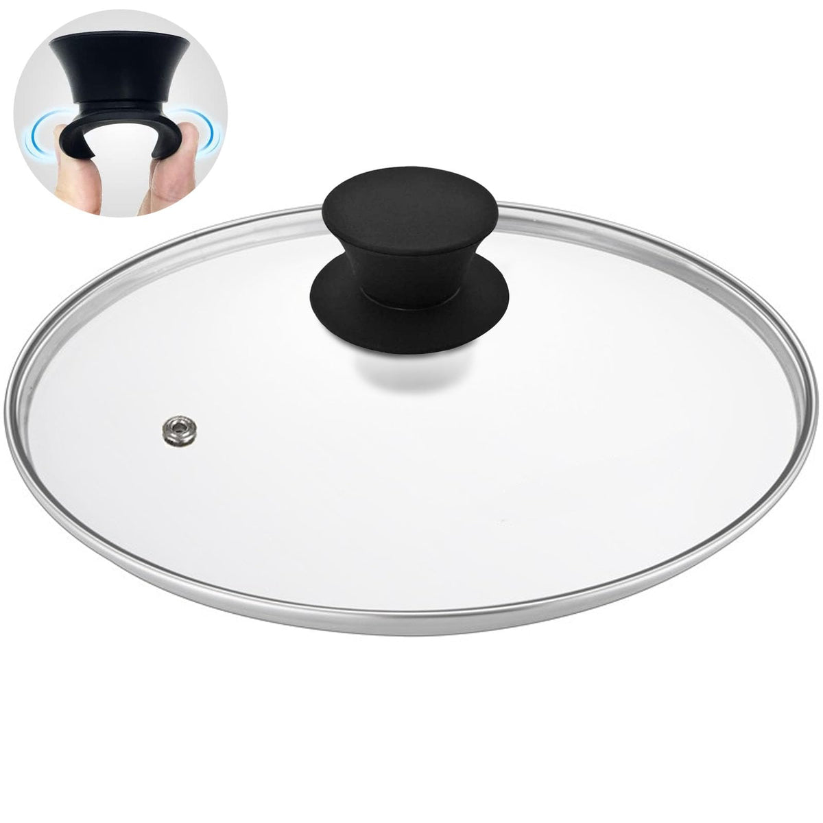Tempered Glass Lid with Heat Resistant Handle 10.25 In L91436