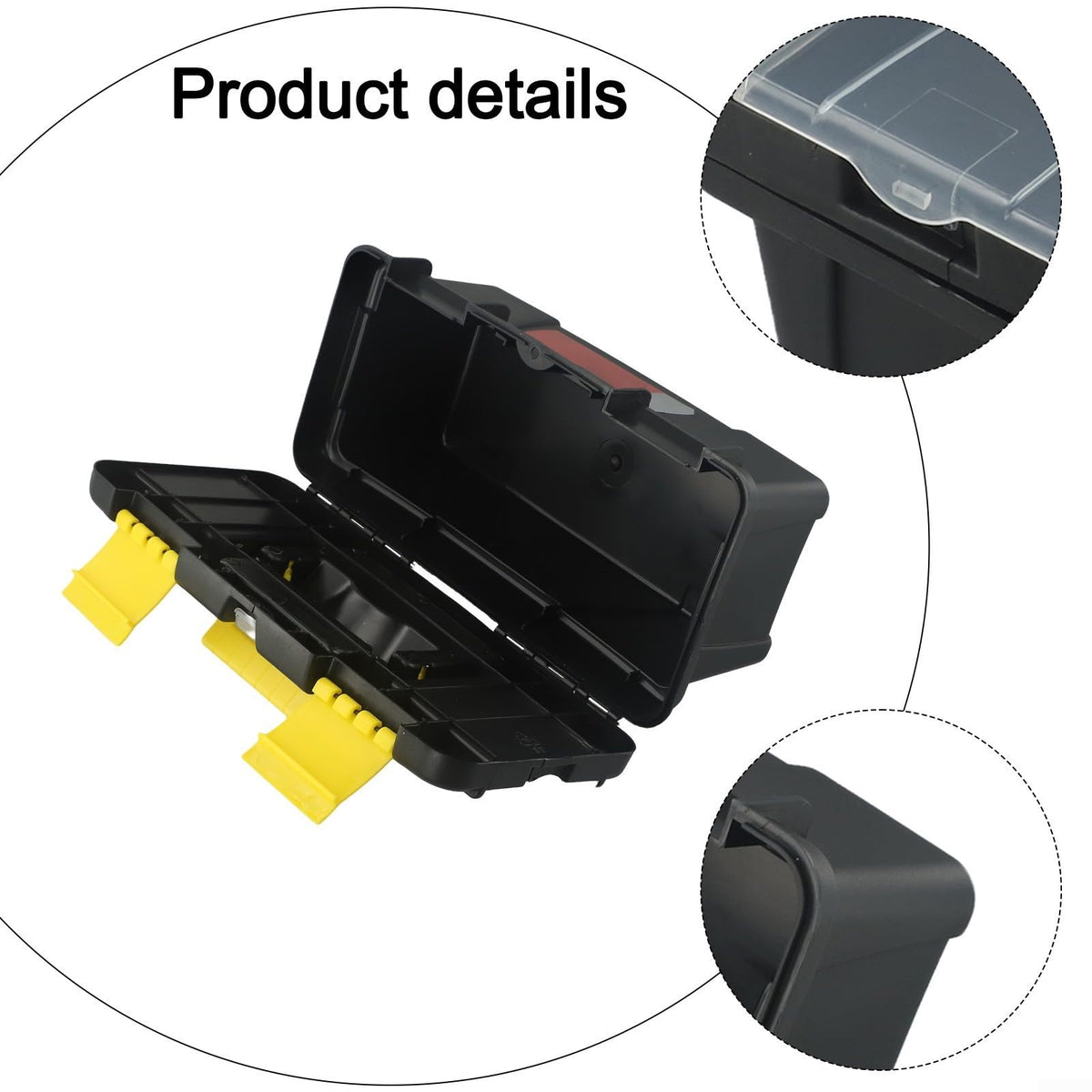 10 Inch Two-Layer Plastic Toolbox with Metal Hinges and Latching Lid I636689
