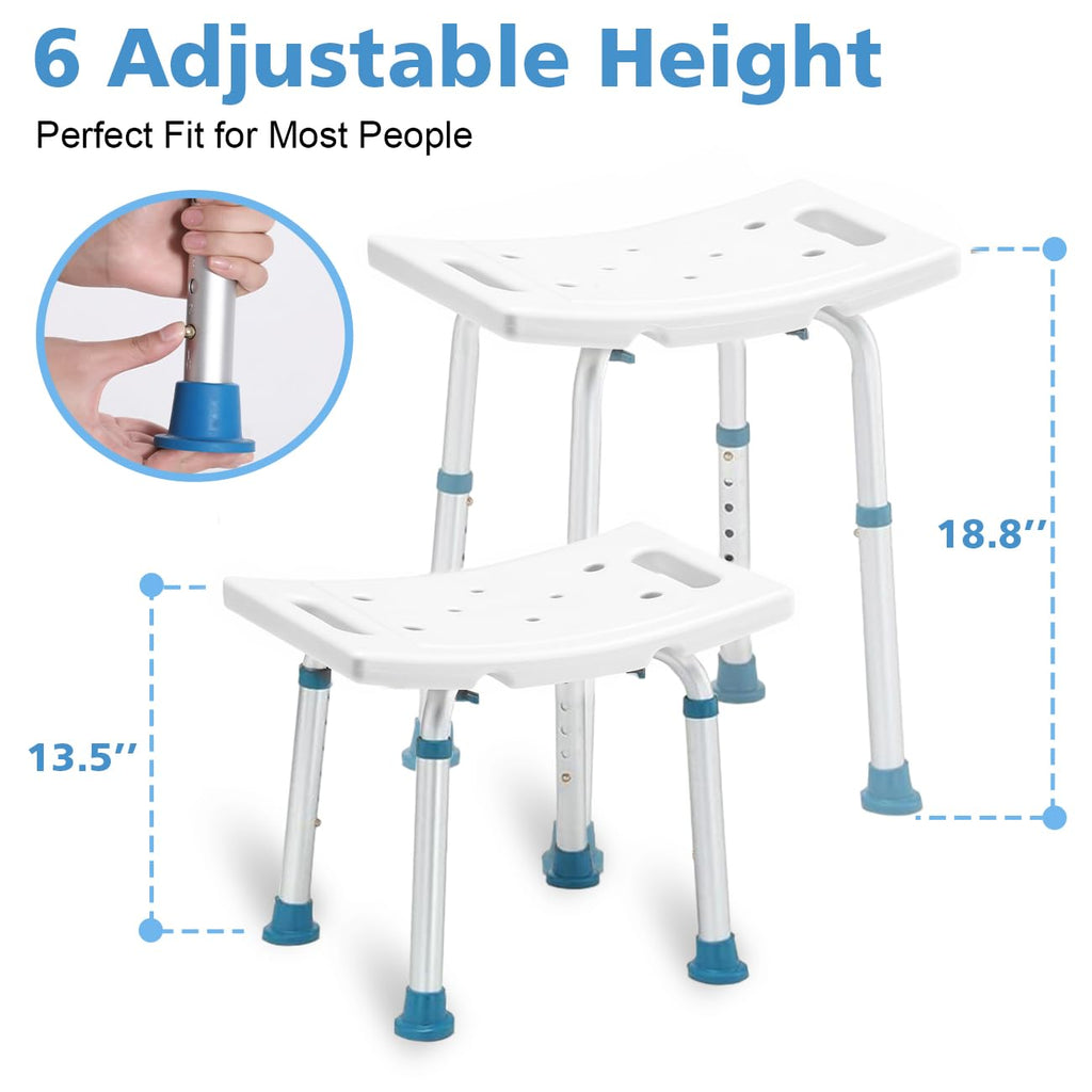 Shower Chair for Inside Shower, Tool-Free Assembly Shower Seat for Bathtub R449