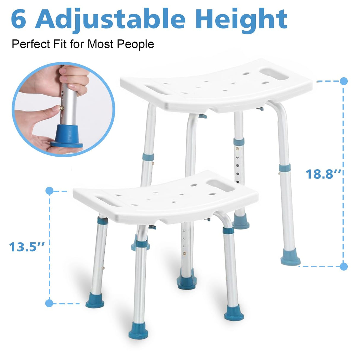 Shower Chair for Inside Shower, Tool-Free Assembly Shower Seat for Bathtub R449
