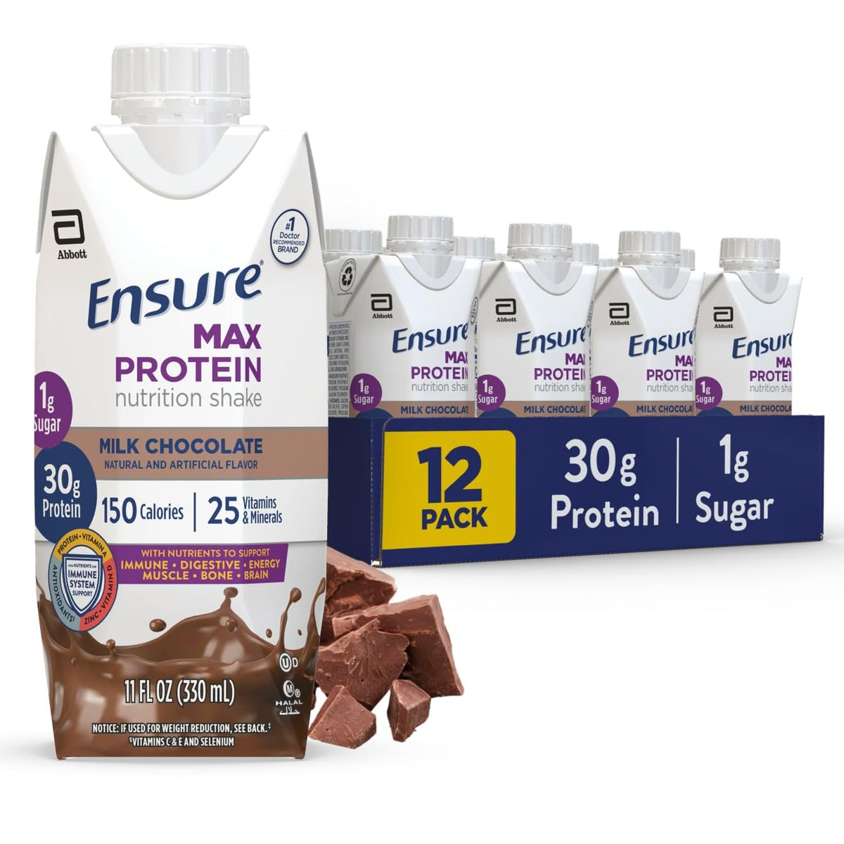 Chocolate Protein Shake 30g Protein 12 Pack Q586