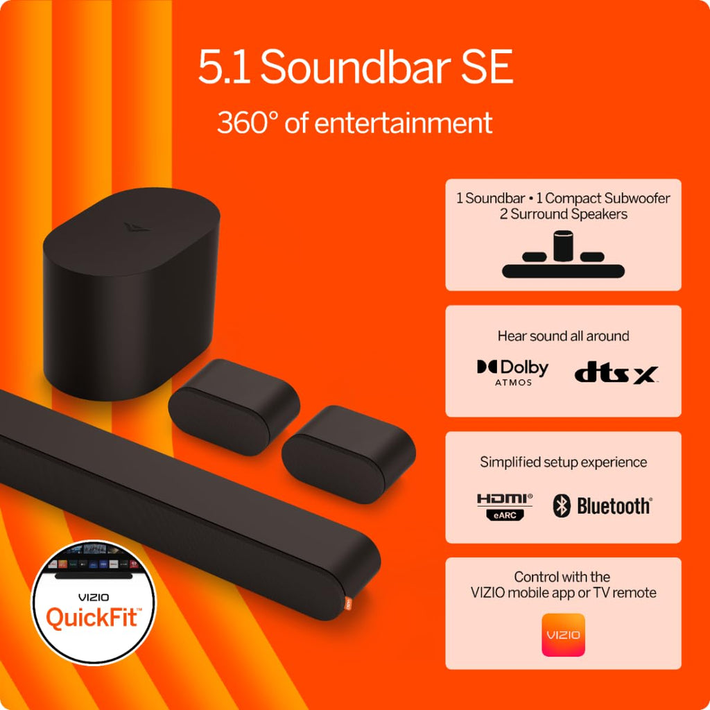 5.1 Soundbar with Wireless Subwoofer and Bluetooth D302