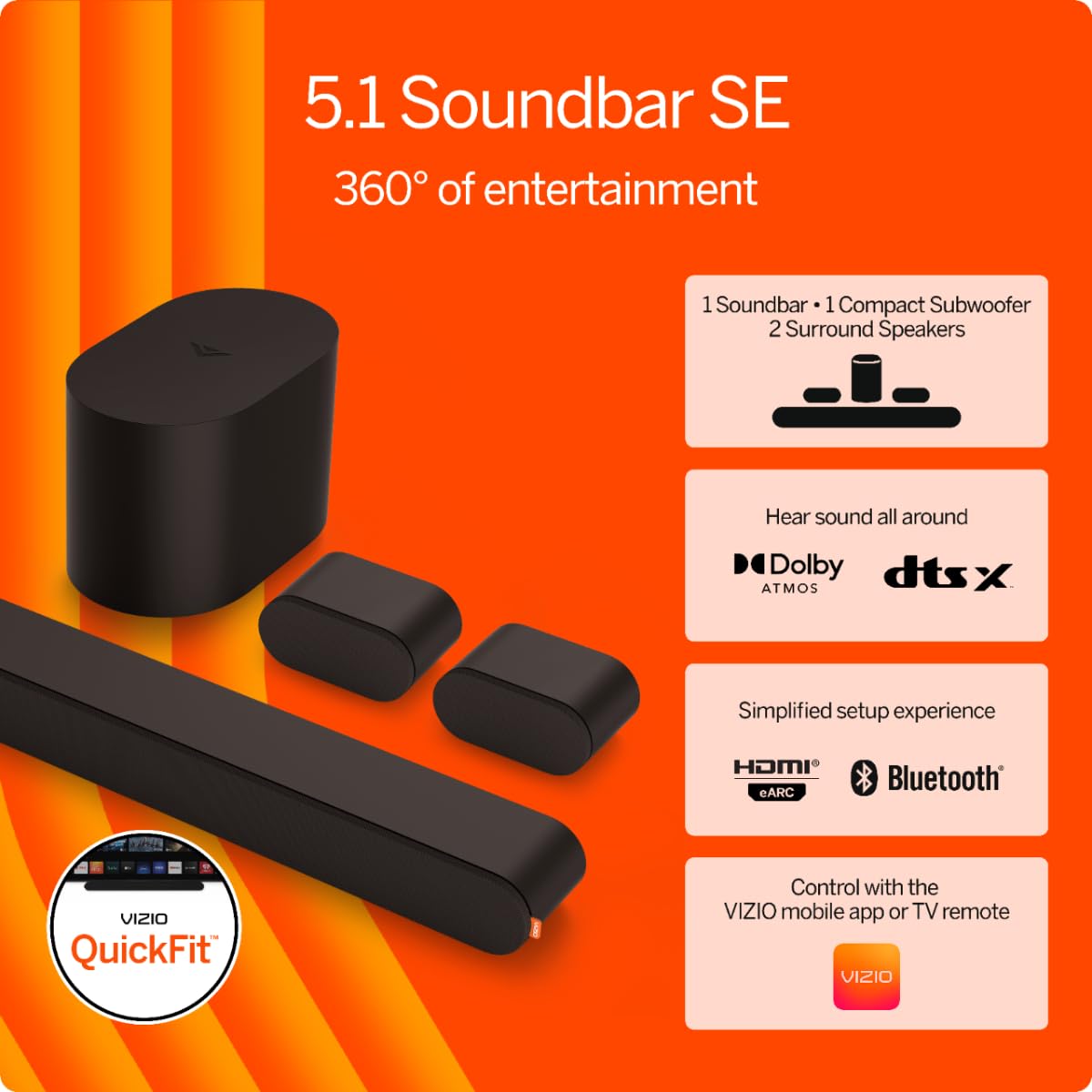 5.1 Soundbar with Wireless Subwoofer and Bluetooth D302