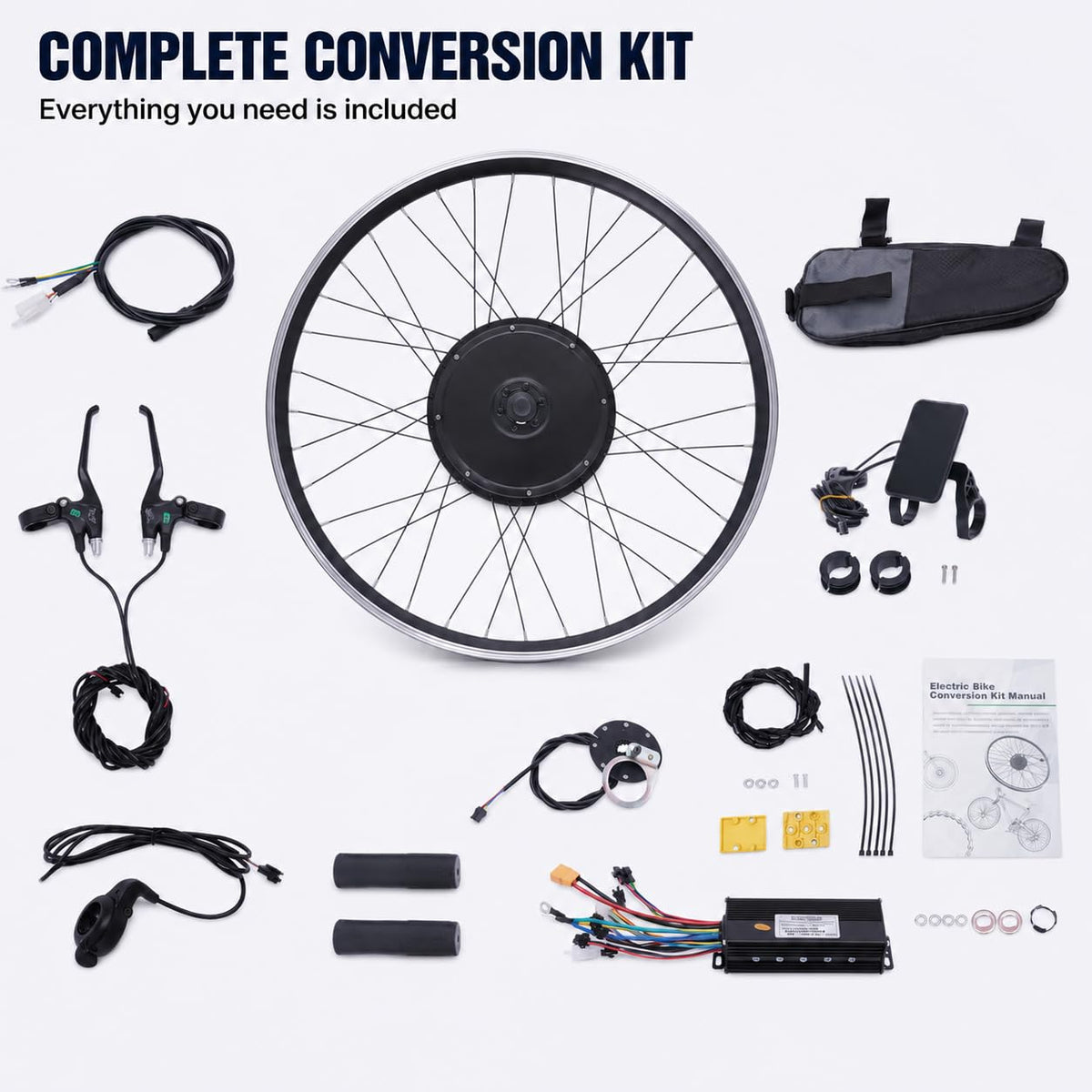 48V 1000W Brushless Front Wheel Electric Bike Conversion Kit Z97799