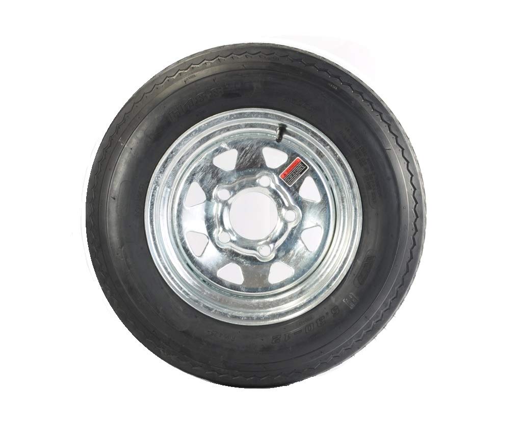 Galvanized Trailer Tire Rim Assembly 12 In. 5 Lug A4614