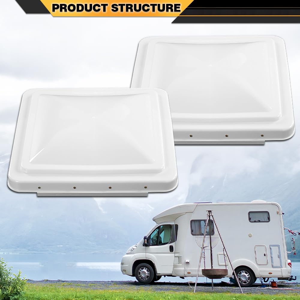 White 14" x 14" Roof Vent Cover Replacement 2pcs Z65074