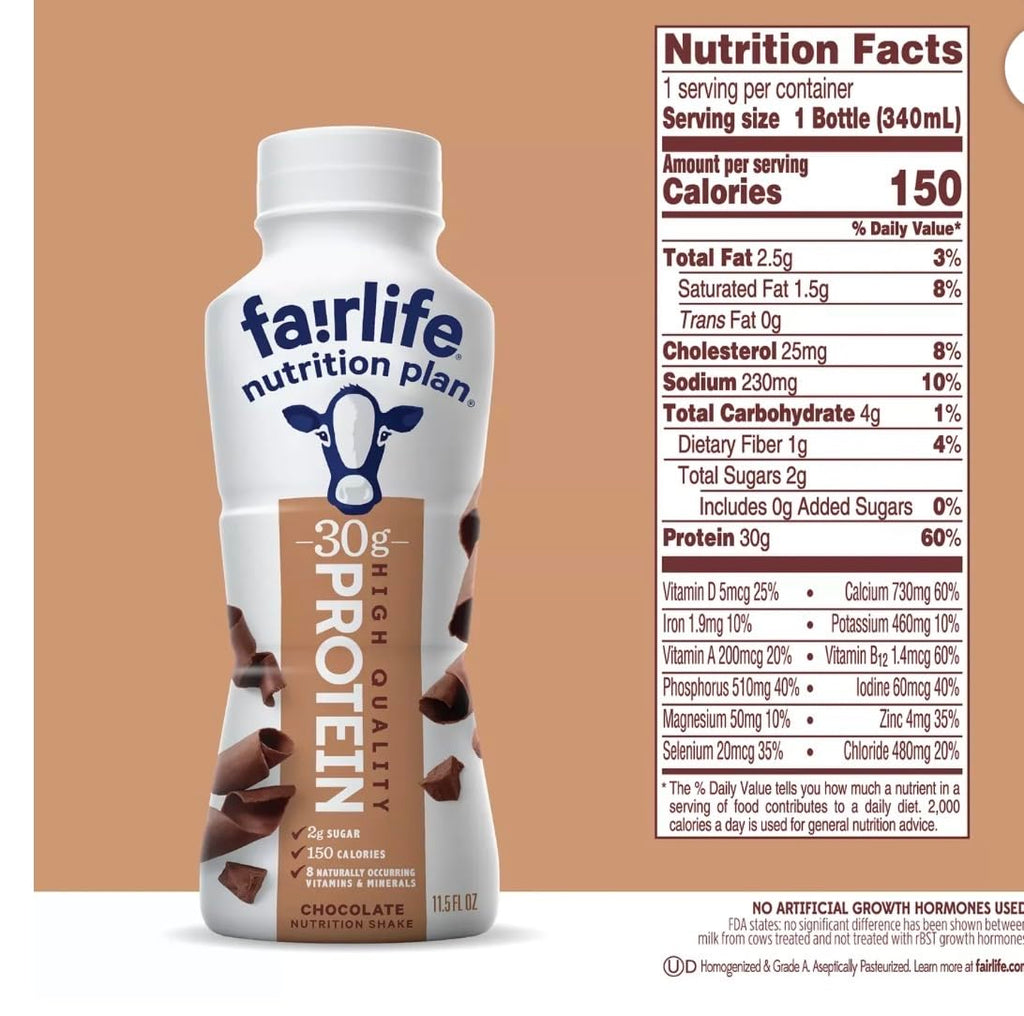 Chocolate Protein Shakes 12 Pack Lactose-Free T39090