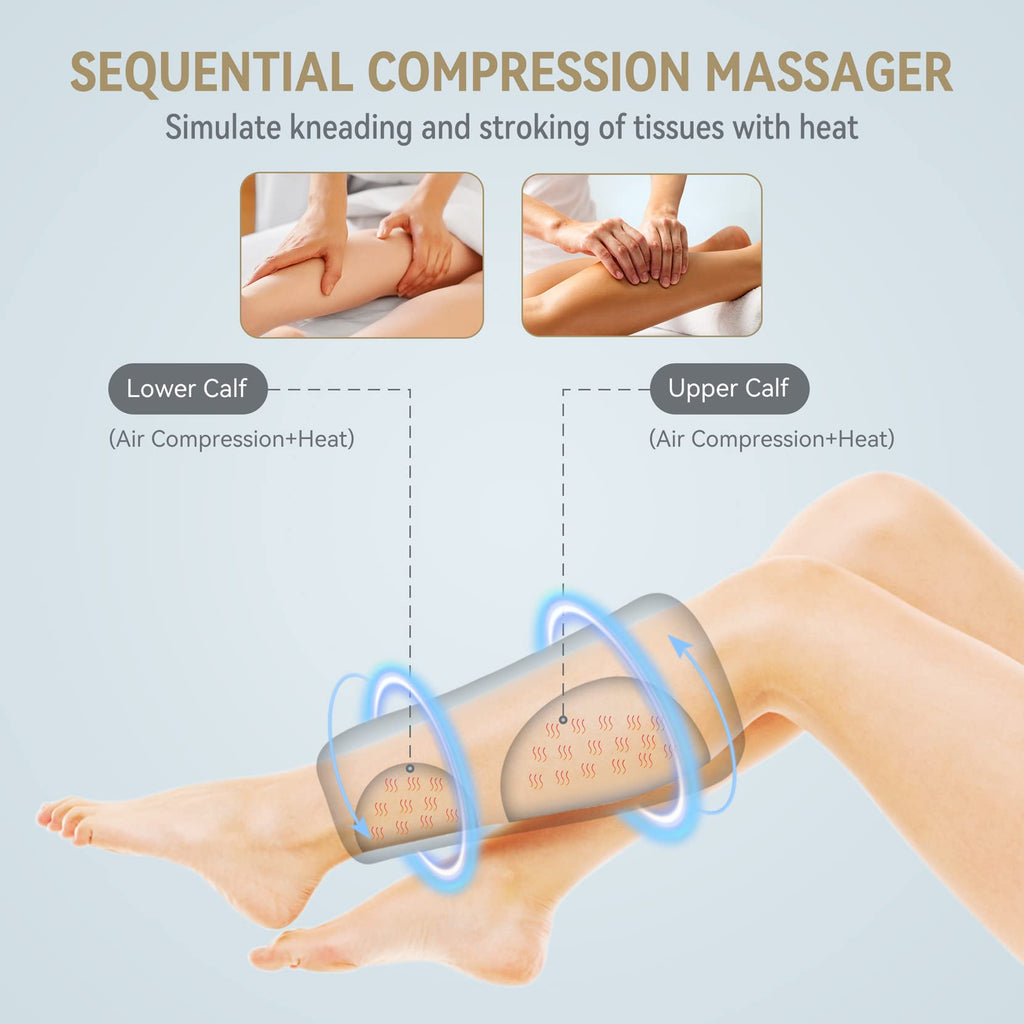 Air Compression Leg Massager with Heat K959035