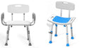 Heavy Duty Height Adjustable Shower Chair with Arms and Back B892
