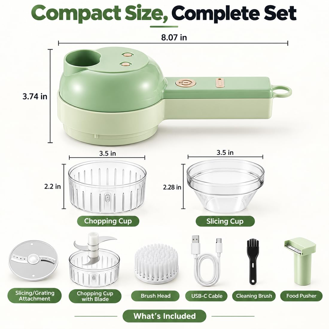 4 in 1 Wireless Electric Vegetable Chopper W84733
