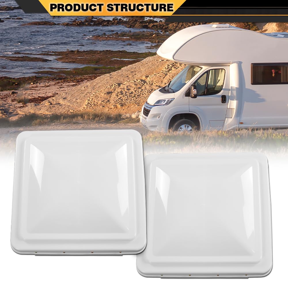 White 14" x 14" Roof Vent Cover Replacement 2pcs Z65074