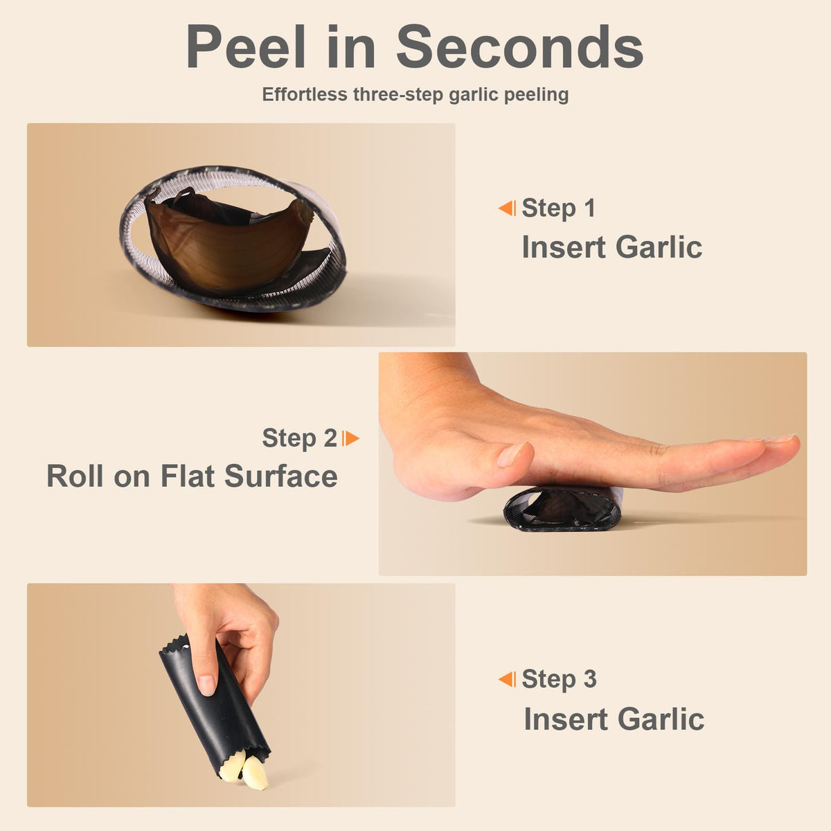Stainless Steel Garlic Press Rocker with Peeler and Cleaning Brush X158689