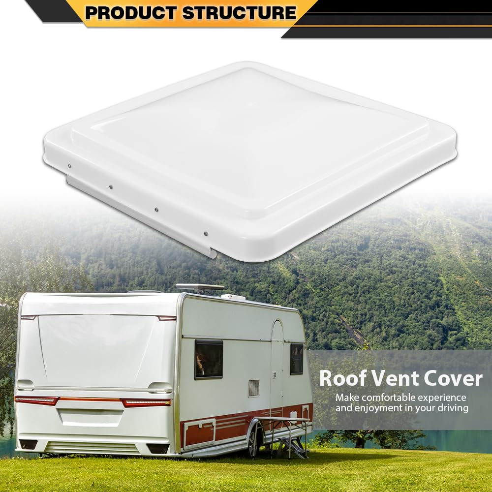 White 14" x 14" Roof Vent Cover Replacement 2pcs Z65074