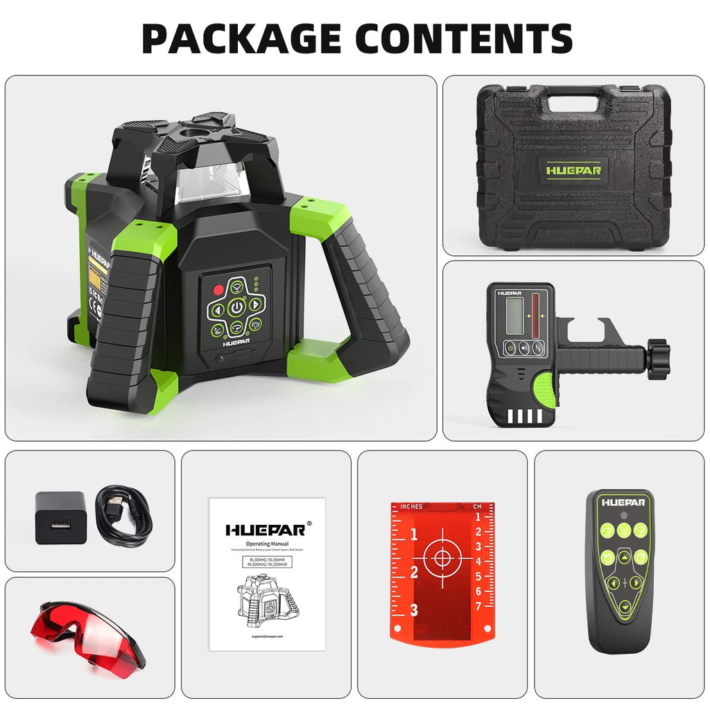 Red Self-Leveling Rotary Laser Level Kit B37488