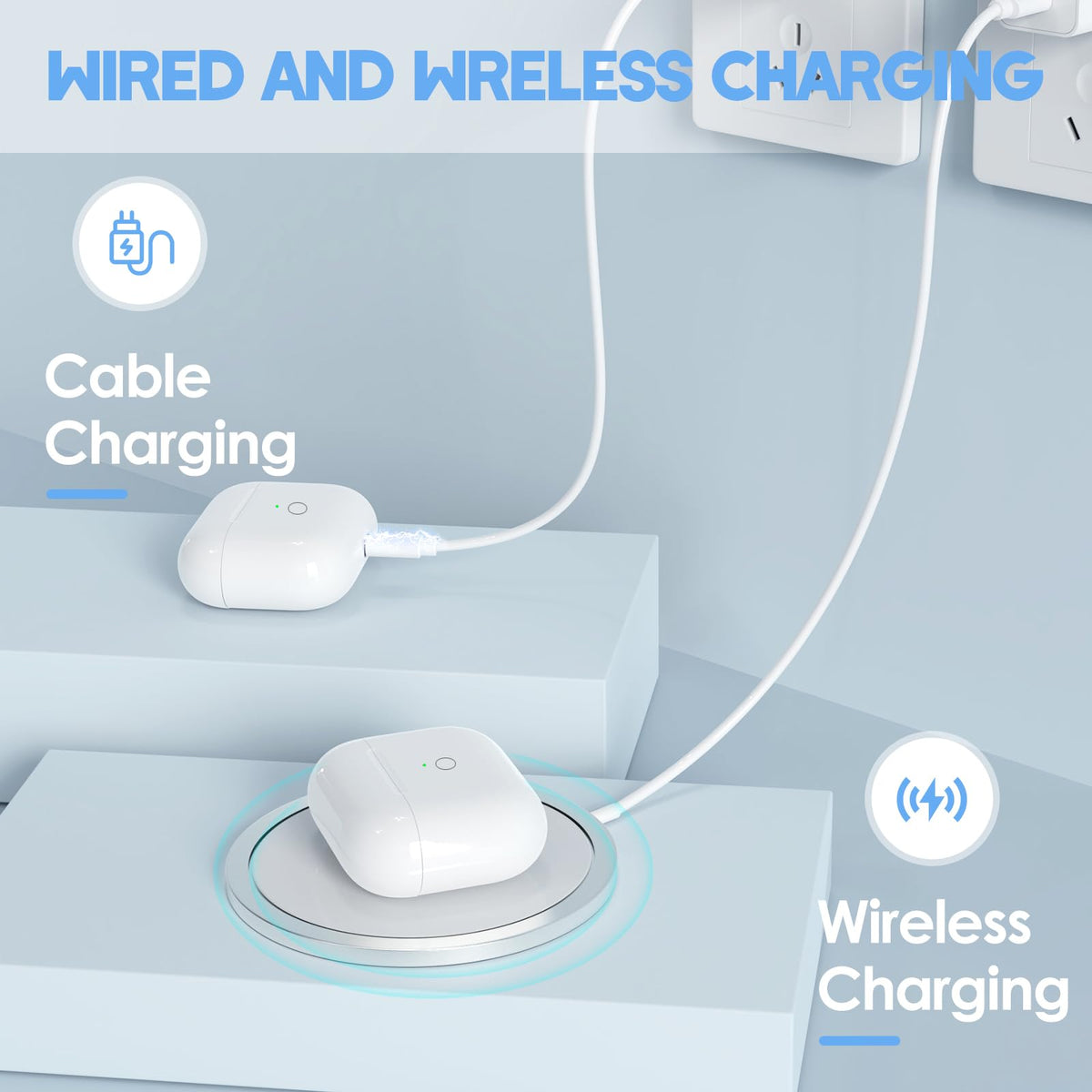 White Wireless Charging Case I312