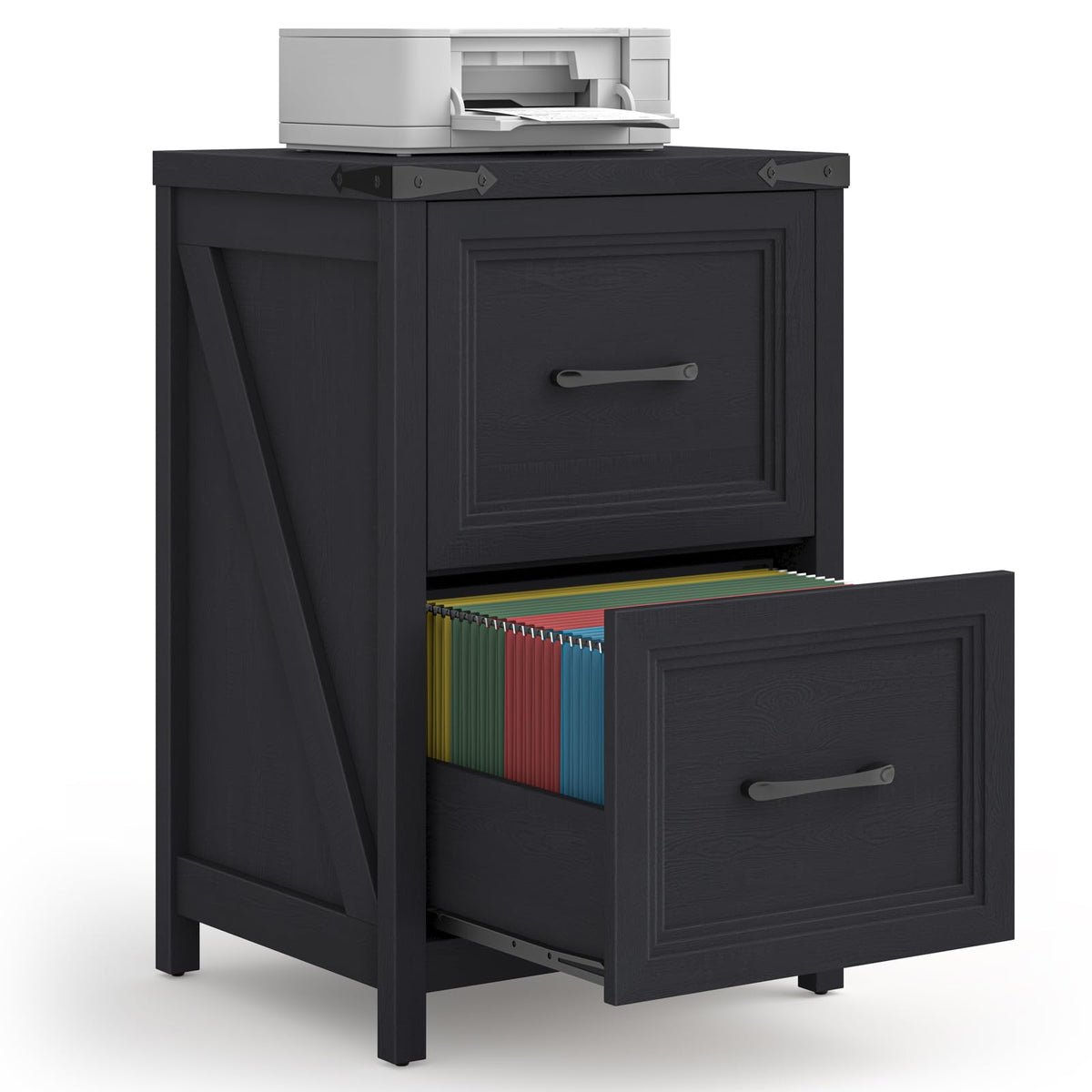2 Drawer Wood File Cabinet A573