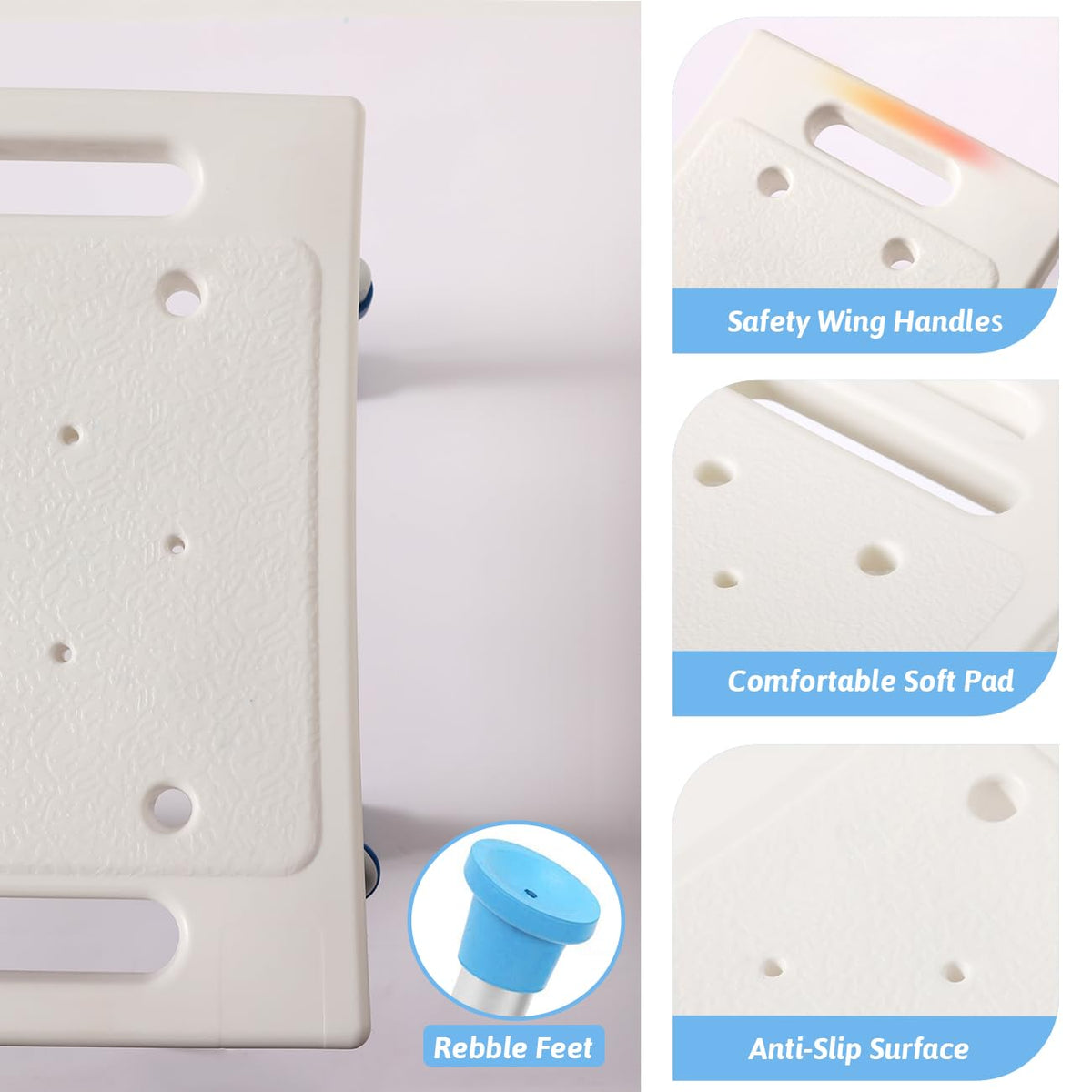 Shower Chair for Inside Shower, Tool-Free Assembly Shower Seat for Bathtub R449