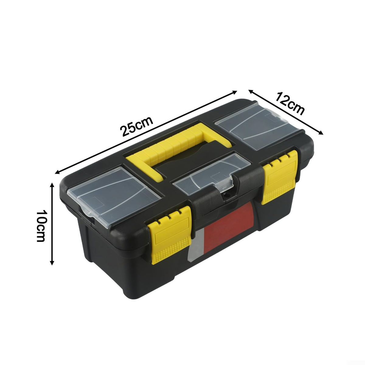 10 Inch Two-Layer Plastic Toolbox with Metal Hinges and Latching Lid I636689
