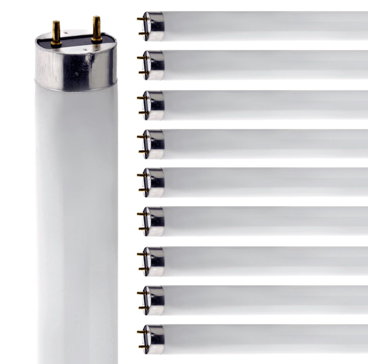 24 Inch T8 Fluorescent Tube Light Bulb 17W 2700K Warm White G13 Bi-Pin Base Pack of 10 W334