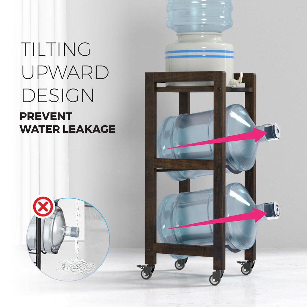 5 Gallon Water Jug Holder 3-Tier Wooden L542