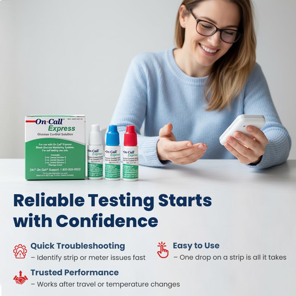 Glucose Control Solution Kit Level 0, 1 & 2, 3-Pack 2mL Bottles O848