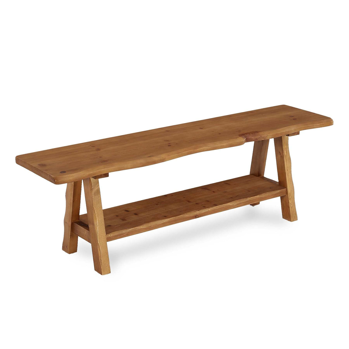Brown Solid Wood Entryway Bench I4200